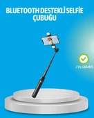 Bluetooth Işıklı Uzaktan Kumandalı Selfie Çubuğu – 130 cm Yükseklik - 1