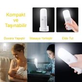 Hareket Sensörlü Şarjlı LED Gece Lambası 2000 mAh 120 derece 5 Kademe SOS Modu - 1