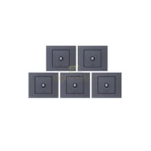 5 Adet Grano Metalik Füme Tv Prizi F Könnektör Çerçeve Dahil 5'li Paket/set - 2