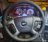 DİKİŞLİ DİREKSİYON KILIFI NOKTALI DERİ SİYAH DİKİŞLİ CHEVROLET CAPTİVA İÇİN thumbnail 1