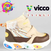 Vicco David Phylon Kauçuk Taban Ortopedik Işıklı Çocuk Bot thumbnail 3
