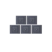 5 Adet Grano Metalik Füme Tv Prizi F Könnektör Çerçeve Dahil 5'li Paket/set - 1