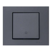 3 Adet Ovivo Grano Füme Zil Anahtarı Light Çerçeve Dahildir Tem - 1