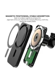W1106 Magnetic Magsafe Wıreless Araç Telefon Tutucu Ve Kablosuz Şarj Cihazı - 4