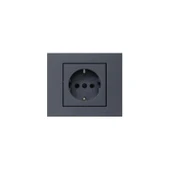 Ovivo Grano Füme Topraklı Priz Çerçeve 1 Adet - 1