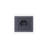 Ovivo Grano Metalik Metalik Füme Topraklı Priz - 1