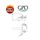 GPD Adrio MAU120 Üstten Aplike Eviye Bataryası - 2