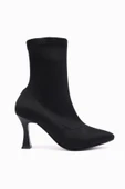 Muggo GLASYA Sivri Burun İnce Topuklu Kadın Streç Bot - 1