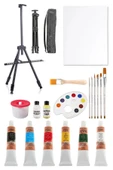 Opus 40 ml Yağlı Boya Seti 6 Renk 3 Ayaklı Şövale Seti Çantalı Metal Şövale 35x50 Tuval Fırça Seti thumbnail 1