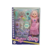 Güzellik Seti 7 Parça Aksesuarlı Bebek Seti - Pembe thumbnail 1