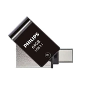 PHILIPS 128GB USB 3.1 Type-C Bellek, 2 in 1 Metal - FM12DC152B/00 - 1