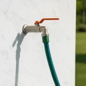 Küresel Rekorlu Krom Bahçe Musluğu 1/2 Korozyona Dayanıklı Rekorlu Tam Geçişli Bahçe Musluğu thumbnail 4