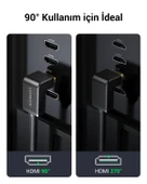 UGREEN HDMI 4K Cable Male to Male 90 Degree Black 2m, 10173 thumbnail 5