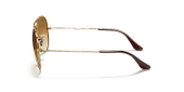 Ray-Ban Aviator 3025 001/51 Gold-Light Brown Güneş Gözlüğü thumbnail 3