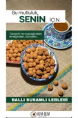 Hemdem Ballı Susamlı Leblebi 400 g , Doğal Çıtır, Lezzetli ve Sağlıklı Atıştırmalık - 1