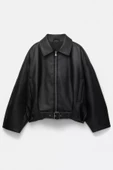 Suni Deri Bomber Ceket - 5