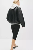Suni Deri Bomber Ceket - 3