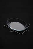 Paşabahçe 10356 6lı Oval Servis Tabak Seti - Şeffaf Cam Sunum Tabakları 17x13 cm thumbnail 3