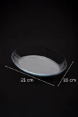 Paşabahçe 10357 4lü Oval Servis Tabak Seti - Şeffaf Cam Sunum Tabakları 21x16 cm thumbnail 3