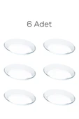 Paşabahçe 10356 6lı Oval Servis Tabak Seti - Şeffaf Cam Sunum Tabakları 17x13 cm thumbnail 2