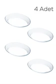 Paşabahçe 10357 4lü Oval Servis Tabak Seti - Şeffaf Cam Sunum Tabakları 21x16 cm thumbnail 2