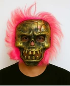 Eğitici Oyuncak Wild Skull - Bakır Kafatası Pembe Saçlı İskelet Maske - 1