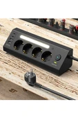 LP764 Çoklu Gece Lambalı Priz Yüksek Gerilim Korumalı 4'LÜ Priz 2XUSB 2XType-C Çıkışlı Grup Priz Çoğaltıcı thumbnail 3