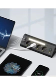 LP764 Çoklu Gece Lambalı Priz Yüksek Gerilim Korumalı 4'LÜ Priz 2XUSB 2XType-C Çıkışlı Grup Priz Çoğaltıcı thumbnail 5