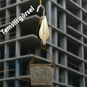 Metal İnşaat Makarası 125 mm Dayanıklı Taşıma Yük Kaldırma Kasnak Sistemi Şantiye Vinç Aksesuarı thumbnail 5