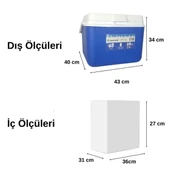 Freeze Peak 26 L Soğutucu Buzluk 28 QT Mavi thumbnail 2