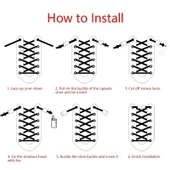 SRTfootcare Akıllı Vidalı Kilitli Elastik Outdoor Ayakkabı Bağcığı Yuvarlak 100cm (Siyah Nikel Vida) 1 Çift thumbnail 6