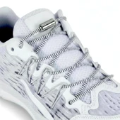 SRTfootcare Akıllı Vidalı Kilitli Elastik Outdoor Ayakkabı Bağcığı Yuvarlak 100cm (Siyah Nikel Vida) 1 Çift thumbnail 5