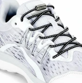 SRTfootcare Akıllı Vidalı Kilitli Elastik Outdoor Ayakkabı Bağcığı Yuvarlak 100cm (Siyah Nikel Vida) 1 Çift thumbnail 1