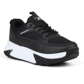 Kadın Kalın Tabanlı Siyah Sneaker Spor Ayakkabı – Rahat, Şık ve Günlük Kullanıma Uygun thumbnail 3