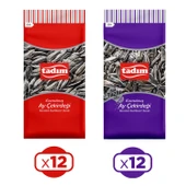 Tadım Ayçekirdeği 180 gr Kavrulmuş Siyah ve Bol Tuzlu 24 lu Karma Paket thumbnail 1