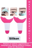 Kompakt Makyaj Hatası Önleyen Maskara Eyeliner Kolaylaştıran Yumuşak Silikon Göz Makyajı Yardımcısı - 1