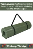 Dayanıklı Kamp Outdoor Yoga Pilates Su Geçirmez 12 Mm Kalın Köpük 180 X 60 Cm Askeri Haki Mat 2 Adet - 2