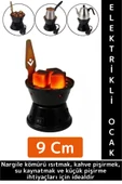 Kompakt Kamp Outdoor Nargile Kömürü Kahve Su Kaynatma Dayanıklı Gövde Elektrikli Mini Ocak 9 Cm - 1
