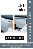 Oto Araç Kapı İçi Torpido Koltuk Arkası Su Geçirmez Kendinden Yapışkanlı Pratik Çöp Torbası 40 Adet thumbnail 1