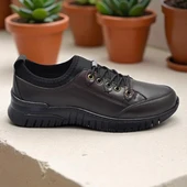 1988-1 Tam Ortopedik %100 Hakiki Deri Günlük Ayakkabı Kadın Ayakkabı Kaymaz Taban thumbnail 2