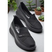 106 Streçli Taşlı Ortopedik Taban Günlük Kadın Ayakkabı Babet Casual Günlük Ayakkabı thumbnail 2