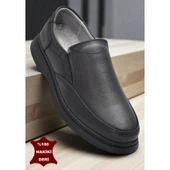 TAB450 Ortopedik Taban Hakiki Deri Erkek Ayakkabı Mevsimlik Baba Ayakkabısı thumbnail 1