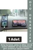 Kolay Montaj Oto Organizer Görüş Engellemez Ev Yatak Yanı Araç İçi Torpido Tablet Telefon Standı thumbnail 1