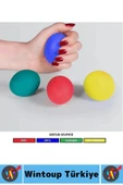 Ergonomik Stres Egzersiz Rehabilitasyon Fizyoterapi Esnek Silikon El Bilek Parmak Güçlendirme Topu - 3