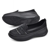 102 Streçli Taşlı Ortopedik Taban Günlük Kadın Ayakkabı Babet Casual Günlük Ayakkabı thumbnail 4