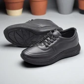 701 Tam Ortopedik Taban Hakiki Deri Erkek Ayakkabı Kadın Ayakkabı Kaymaz Taban Unisex Ayakkabı Lastikli Bağcık - 3