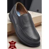 TAB430 Ortopedik Taban Hakiki Deri Erkek Ayakkabı Mevsimlik Baba Ayakkabısı thumbnail 1