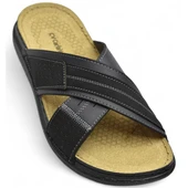 171202  Ortopedik Taban Erkek Terlik Erkek Cırtlı Terlik Sandalet - 2