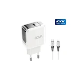 Rova SB110L 20W Type-c To Lightning Hızlı Şarj Aleti Başlık Kablolu Set PD 20W 1.2M Beyaz - 1