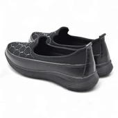 100 Streçli Taşlı Ortopedik Taban Günlük Kadın Ayakkabı Babet Casual Günlük Ayakkabı - 5